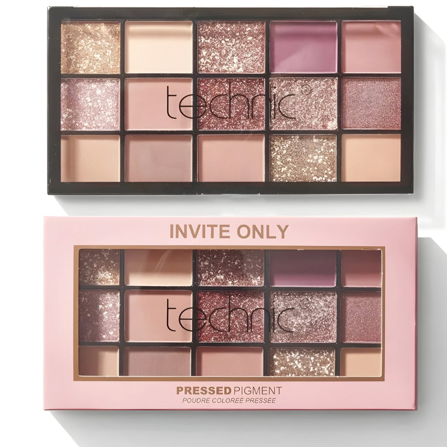 TECHNIC COSMETICS TECHNIC INVITE ONLY PRESSED PIGMENTS PALETTE 15 SHADES