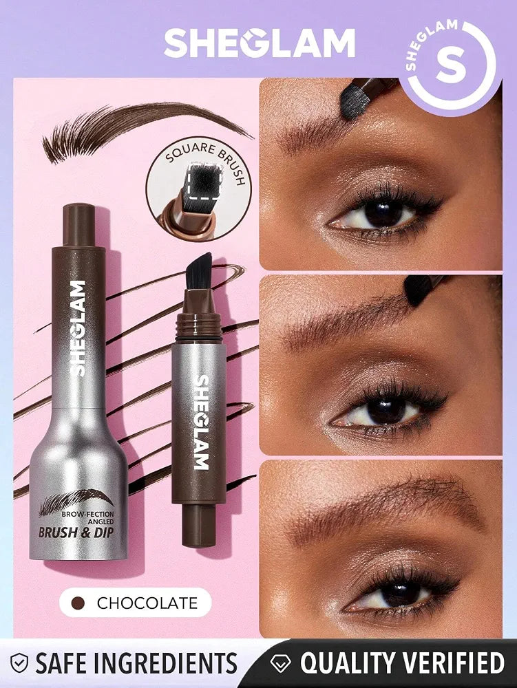 Buy 1 Get 1 Free- Sheglam Brow-Fection Angled Brush & Dip. "2 pieces"