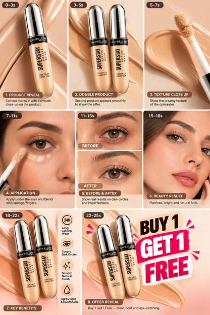 Buy 1 Get 1 Free - Maybelline Super Stay Active Wear Concealer
