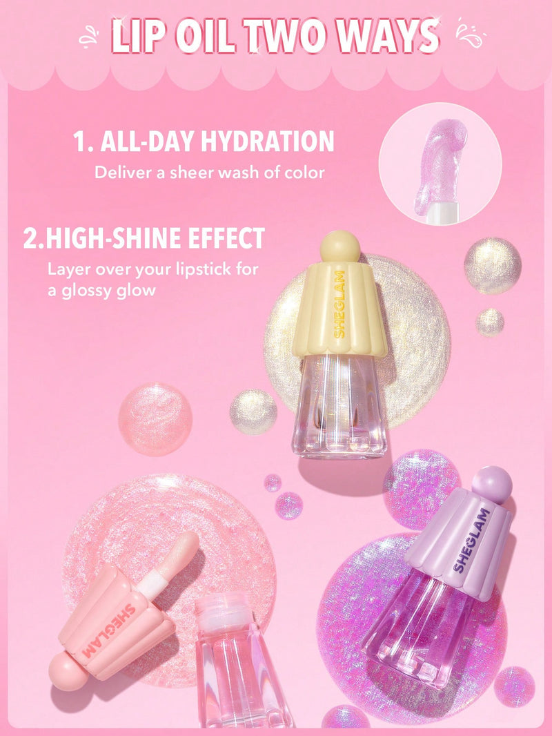 Buy 1 Get 2 Free SHEGLAM Jelly Wow Lip Oil – " 3pieces"