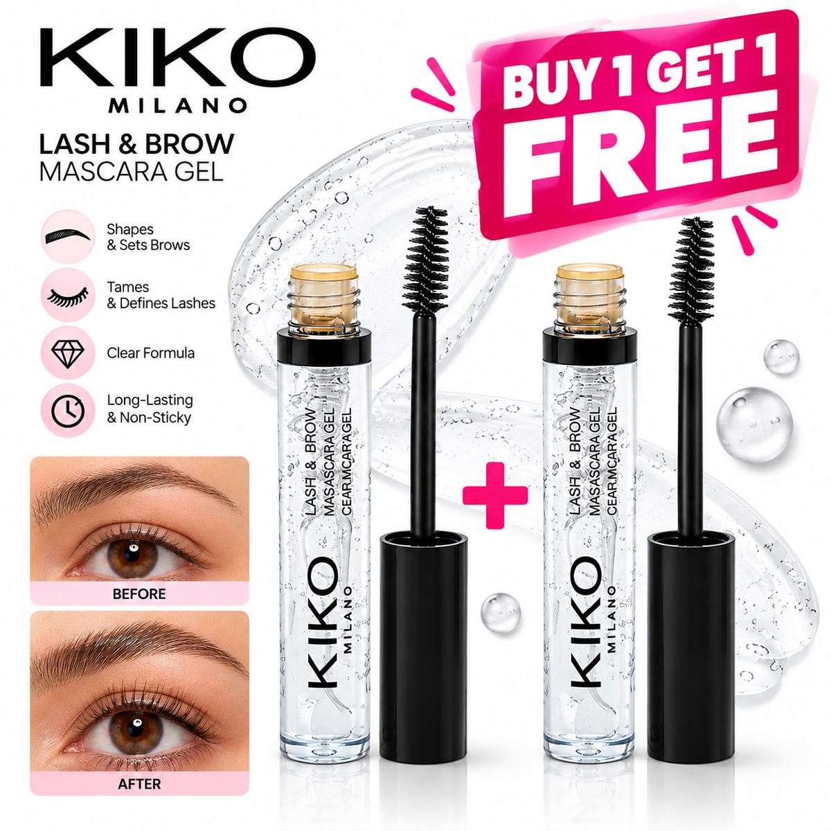 KIKO Milano Lash & Brow Mascara Gel – Buy 1 Get 1 Free
